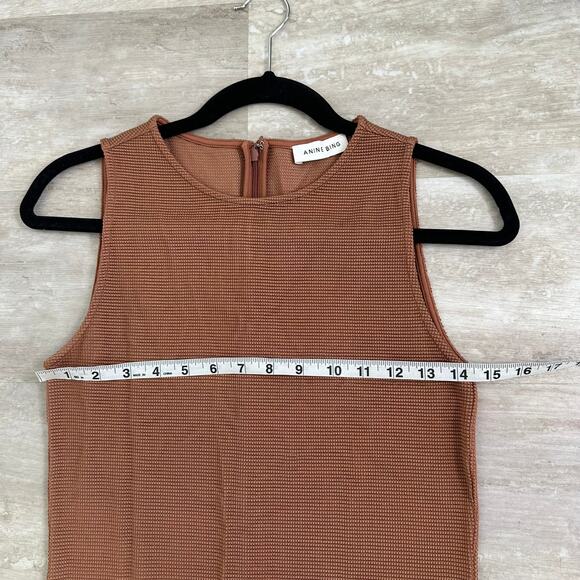 Anine Bing  Savannah Dress in Terracotta Earth Women's Small Midi - Picture 7 of 10